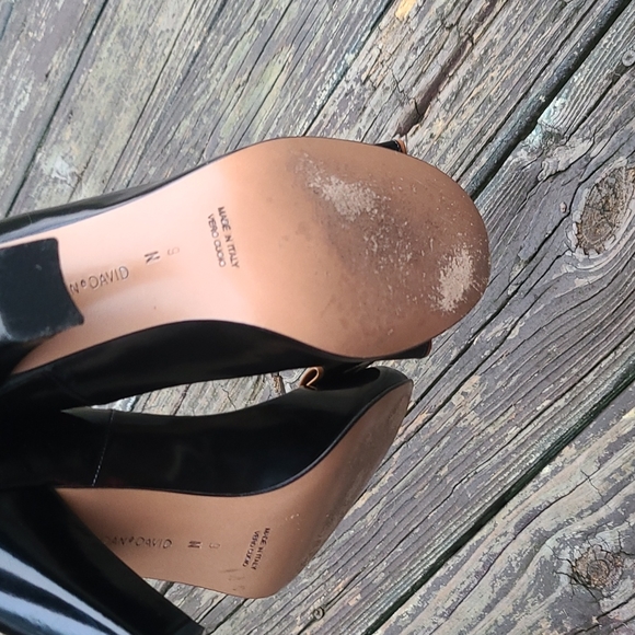 Joan & David black leather  bow pump with tan detail sz 9 N narrow EUC - Picture 5 of 13